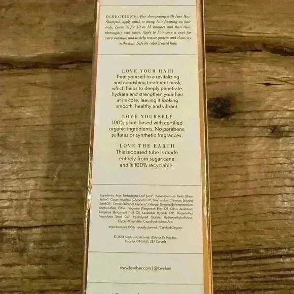 LOVE HAIR Nourishing Treatment Mask ~ 6 fl oz ~ NEW! - Picture 9 of 11